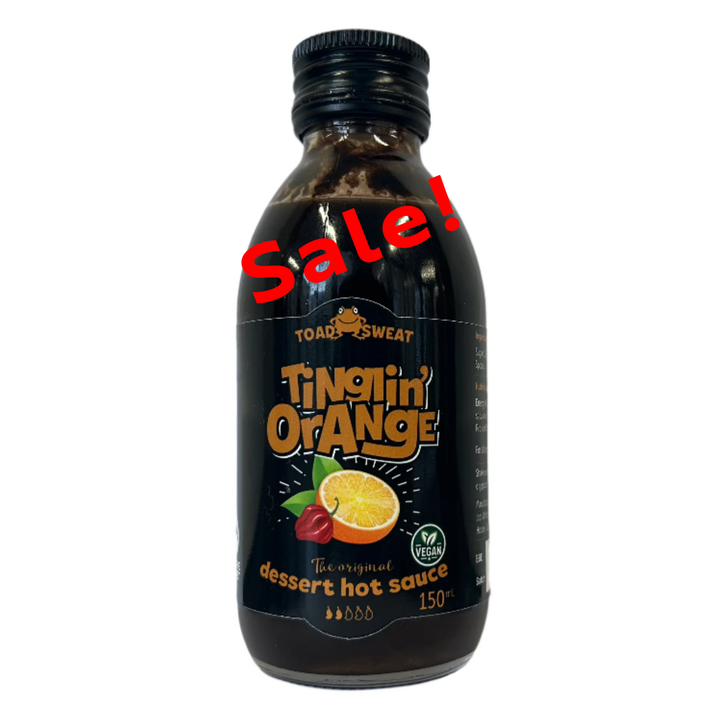October Sale! - Tinglin' Orange Toad Sweat Dessert Hot Sauce - 150ml Bottle