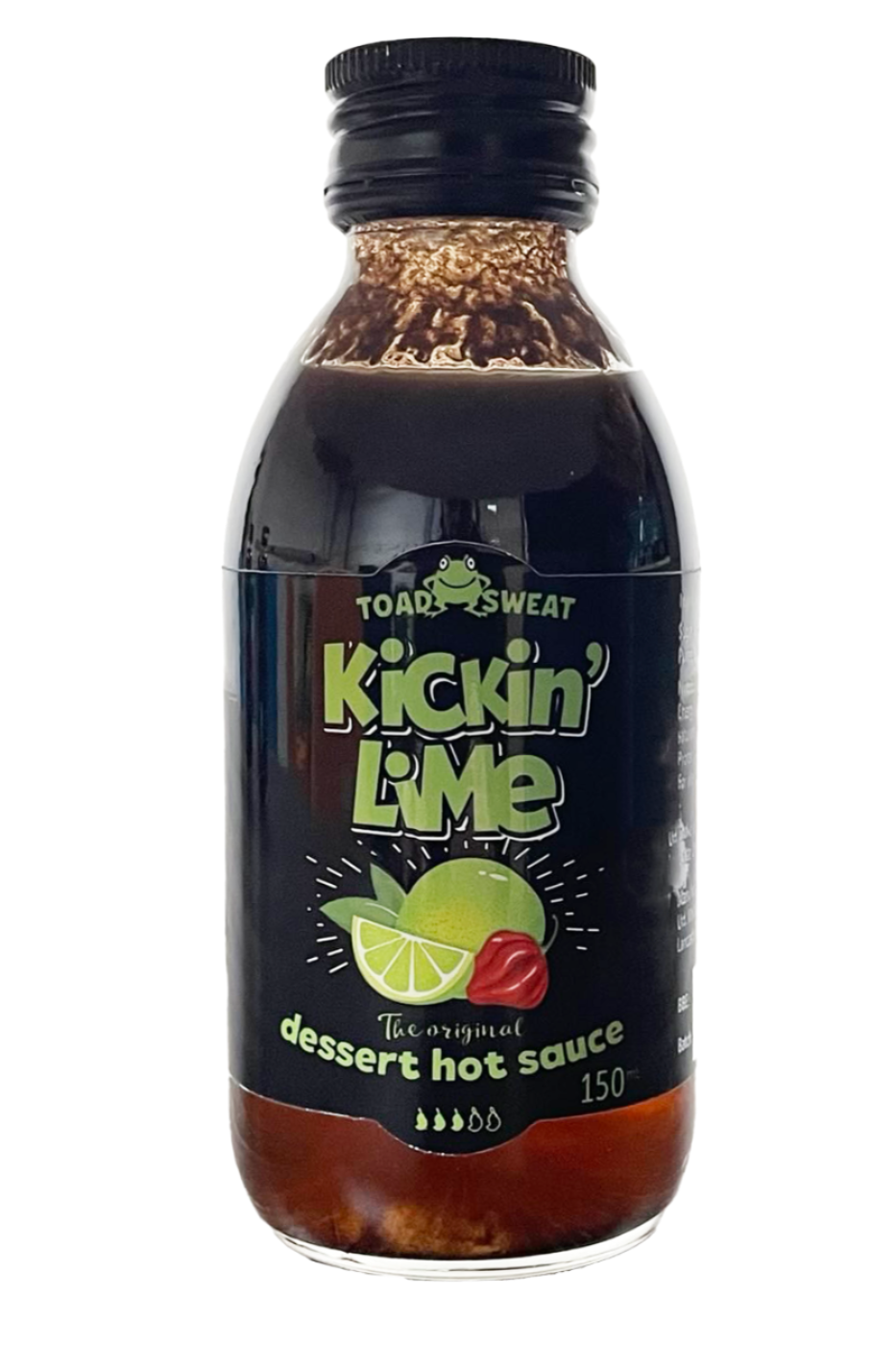 Kickin' Lime Hot Sauce Toad Sweat Hot Sauce, 150ml glass bottle