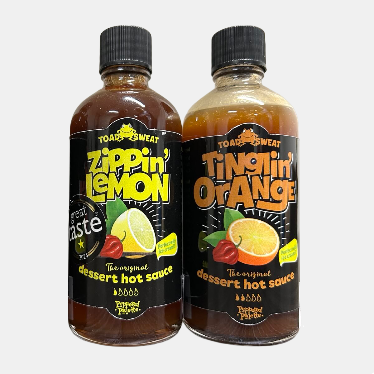 Set of any five x 100ml bottles for £10 - Toad Sweat Dessert Hot Sauce