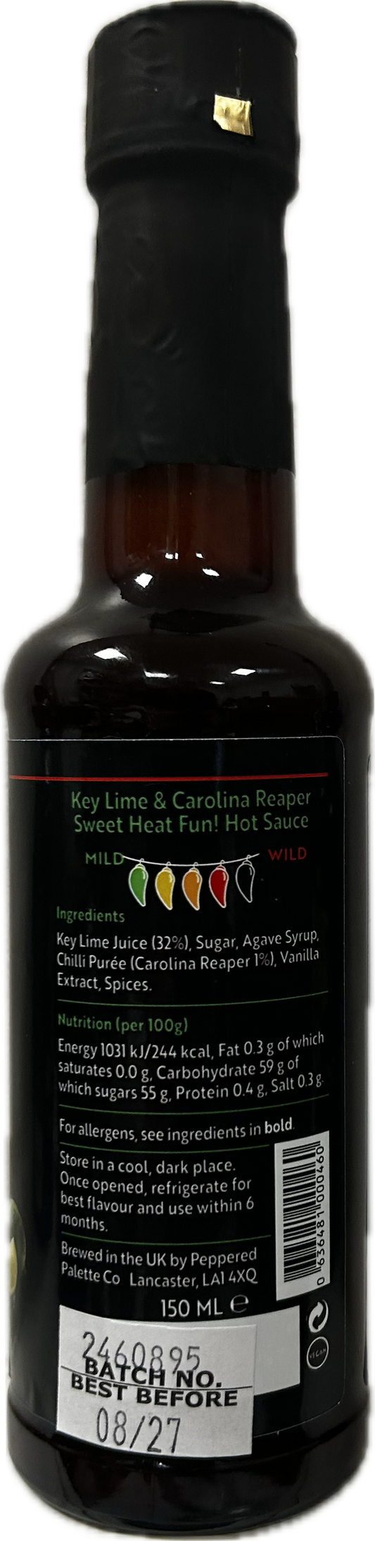 Key Lime with Carolina Reaper Sweet Heat Fun! Hot Sauce (150ml)